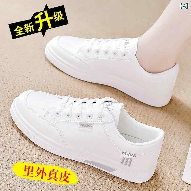 室内シューズ ウォーキングシューズ ランニングシューズ 女性用 革 ホワイト シューズ 2025 春 ソフト ソール レディースシューズ レディースカジュアルシューズ 万能 スポーツ スニーカー