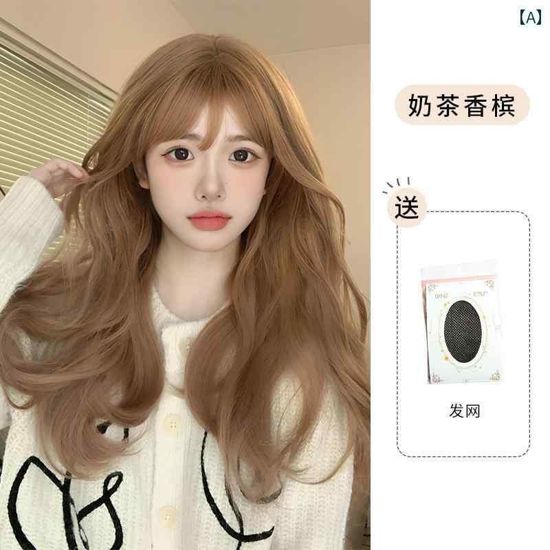 ウィッグ ロング ロングヘア プラチナ ブロンドの ウィッグ レディース 長い 髪の 大きい 波の カーリ..