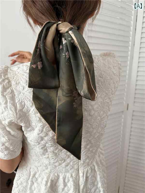 ヘアバンド ターバン レディース フレンチ 雰囲気の ヘア バンド スカーフ 高級 レトロ ストリーマー ..