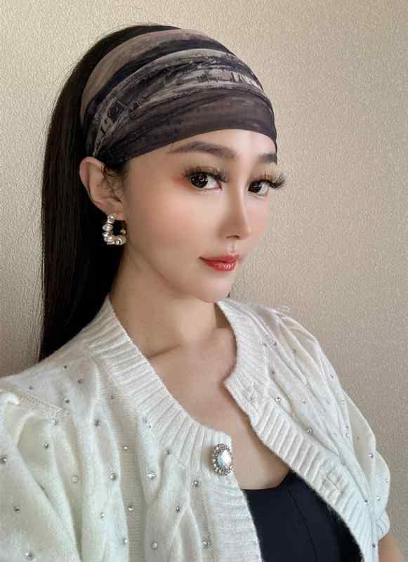 ターバン ヘアバンド レディース レトロ ヘッド バンド 日常 着用の 通気性 メッシュ ショート ヘア ブロークン ヘアの アクセサリー 洗顔 額の 包帯