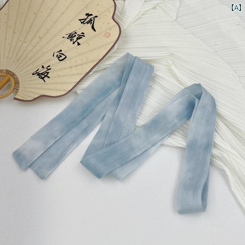 ターバン ヘアバンド レディース 海 塩 バブル フェイク 手 描き チャイナ風景 漢服 プリント ヘア バ..