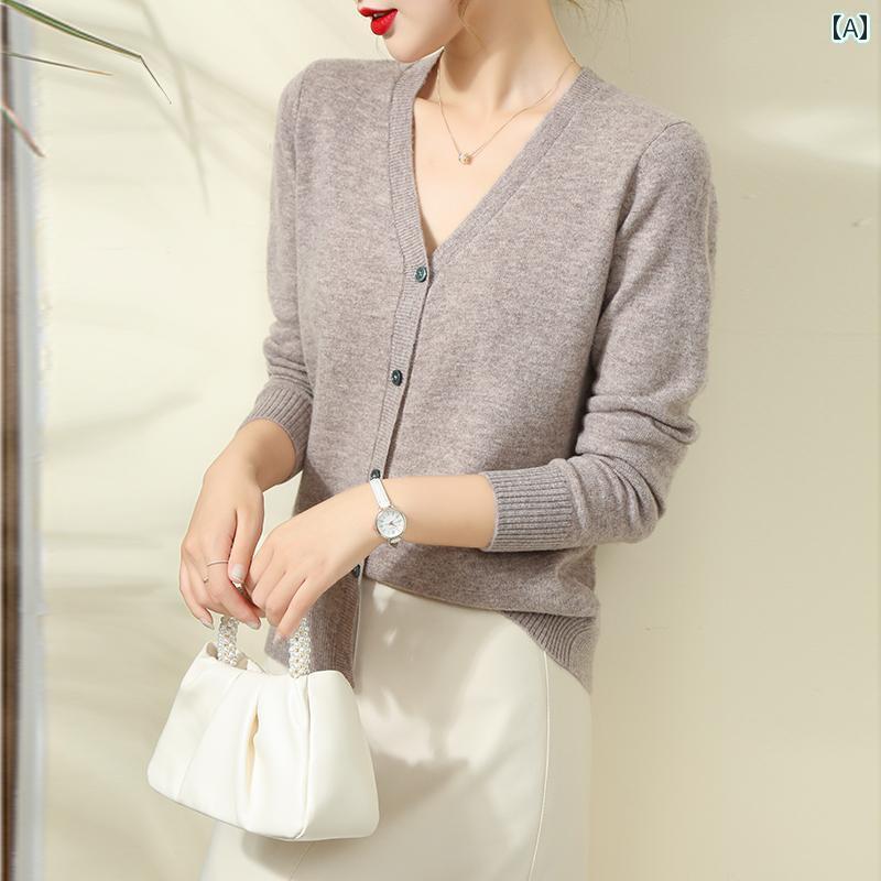 カーディガン レディース きれいめ ジンジャー イエローの 毛 ニットカーディガン レディース 2025 春 ..