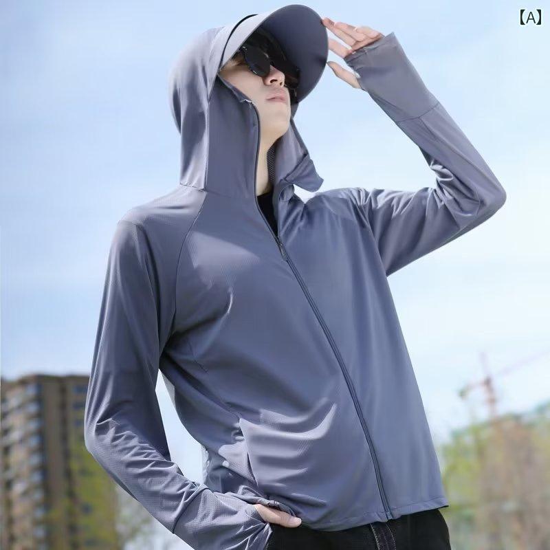 ジャケット パーカー UVカット 夏 用 冷感 日焼け防止 服 メンズ 2025 紫外線 対策 薄手 通気性 アウト..