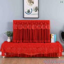 テレビカバー テレビガード オシャレ 2024年 ウェディング テレビ カバー 布 タオル デスク トップ 65インチ 液晶 セット レース ダストカバー レッドお祝い