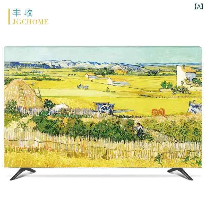 テレビカバー テレビガード オシャレ テレビの ダストカバー 2025 軽量 高級 アート スタイル LCD スク..