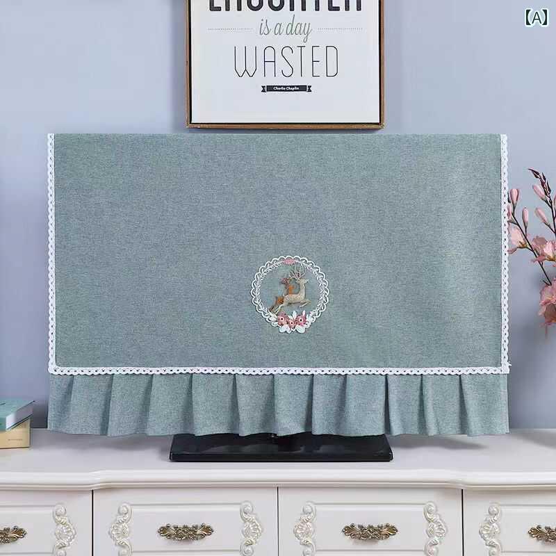 テレビカバー テレビガード オシャレ コットンリネンの テレビ カバー 43インチ テレビ用 ダストカバー..