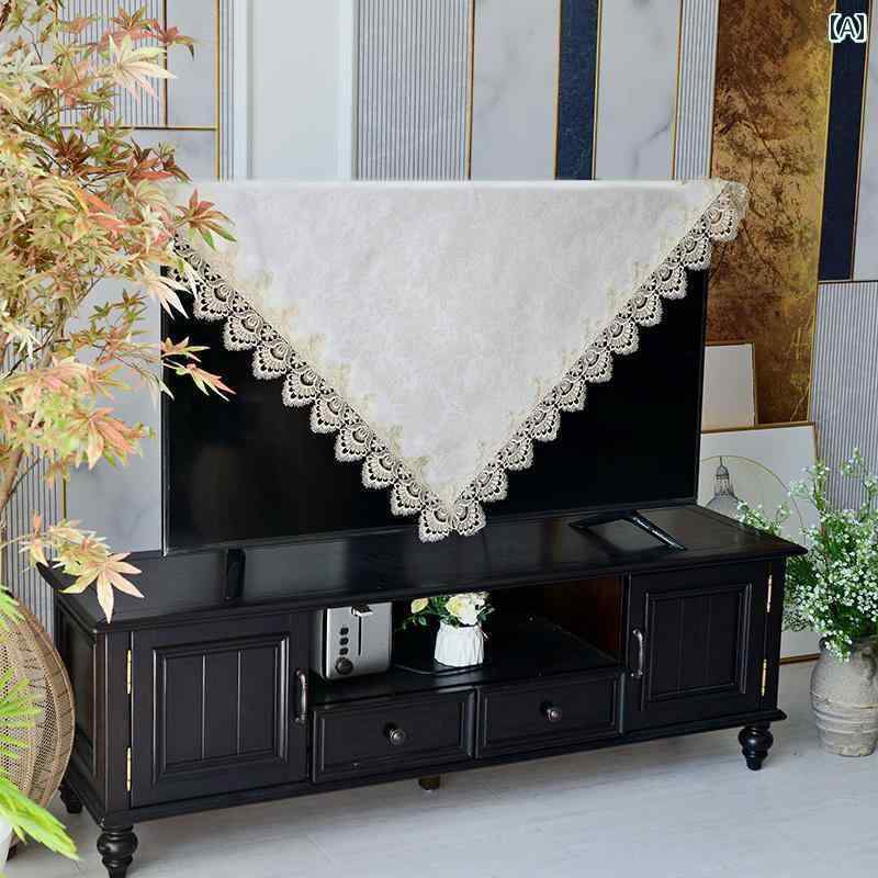テレビカバー テレビガード オシャレ ヨーロピアンスタイル テレビ ダストカバー 防水 防 油 無 洗 カ..