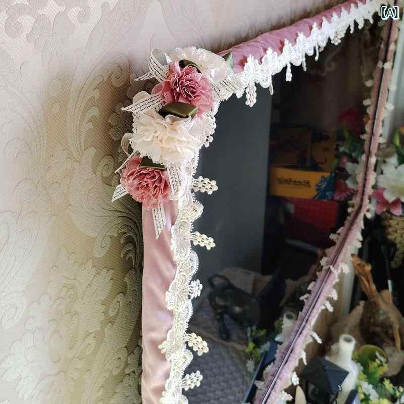 テレビカバー テレビガード オシャレ 新 着 シルクレース リボンフラワー ファブリック テレビ サラウ..