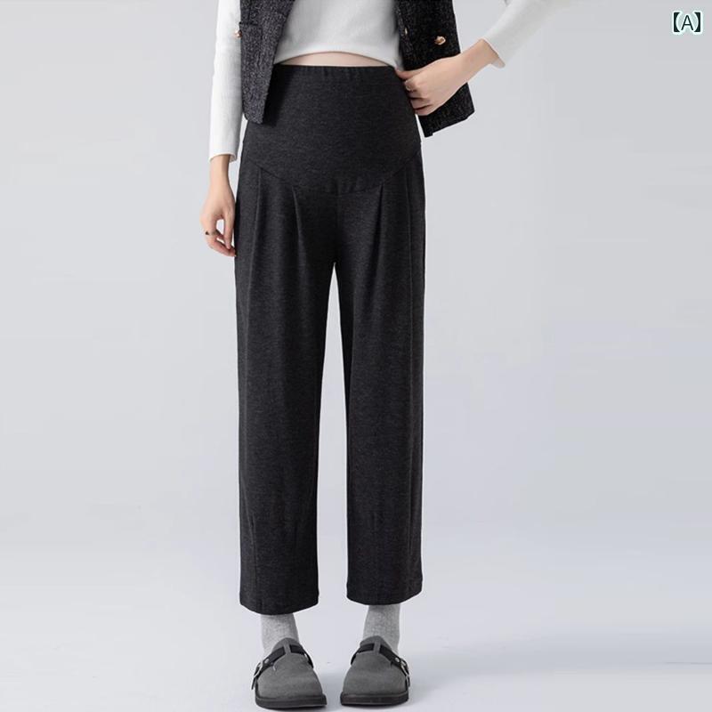 マタニティ マタニティパンツ 履きやすい 妊婦 パンツ 春夏 薄手 アウター もち米 ワイド レッグ 小さ..