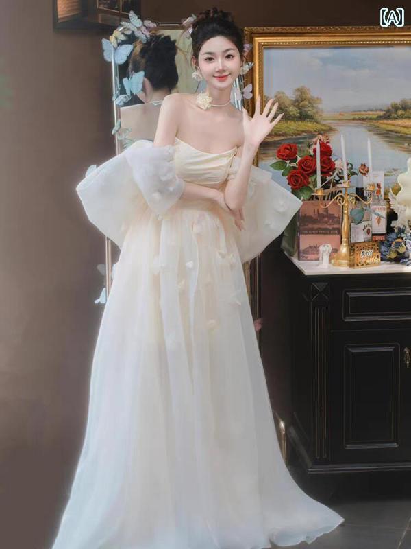 パーティードレス ロングワンピース ドレス モーニング ローブ 花嫁 2025 森 スーパー フェアリー チュ..