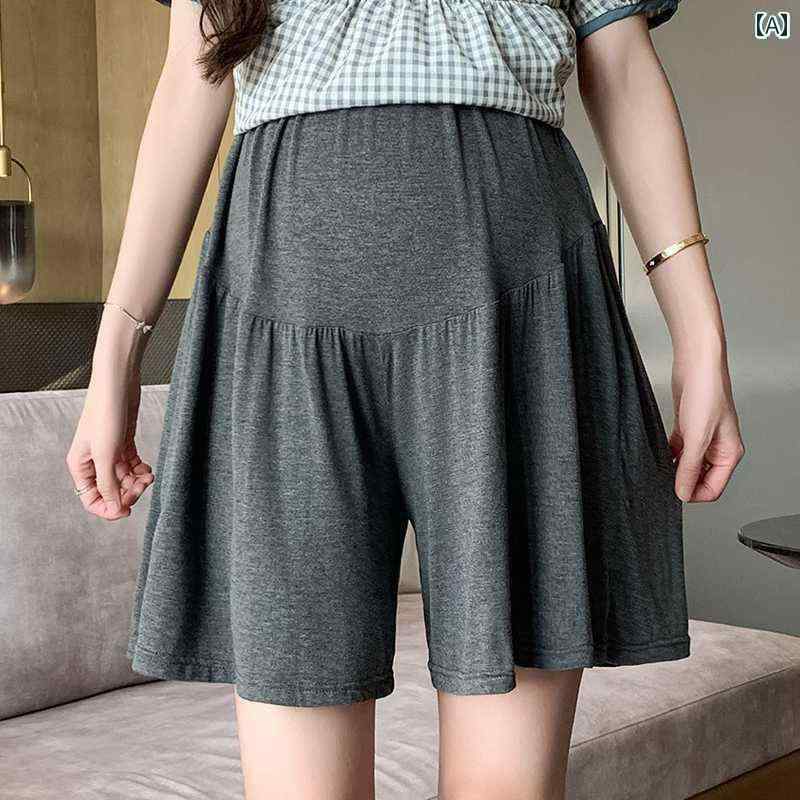 マタニティレギンス レギンス マタニティパンツ 夏用 妊婦用 パジャマ ショーツ お腹を 締め付けない 薄手 調節可能 モダール 腹 サポート パンツ アウターにも 安心の ゆったり