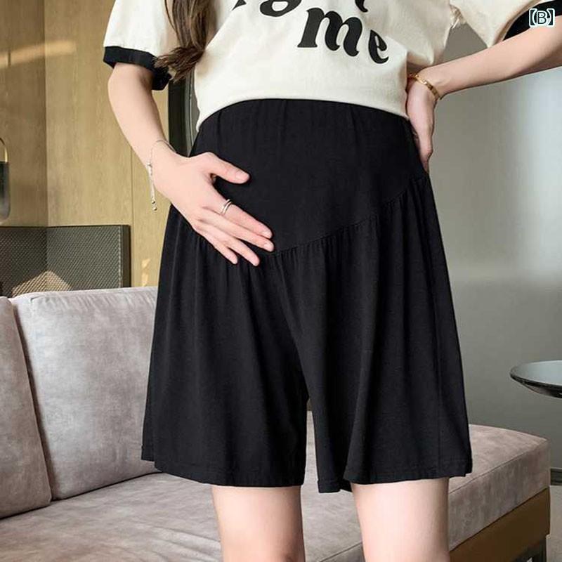 マタニティレギンス レギンス マタニティパンツ 夏用 妊婦用 パジャマ ショーツ お腹を 締め付けない 薄手 調節可能 モダール 腹 サポート パンツ アウターにも 安心の ゆったり