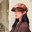 キャスケット ハンチング UV 紫外線 カット キャスケット ハンチング UV 紫外線 カット 女性用 ブラック ベレー 帽 2024 春秋 韓国 フォワード ハット 大きい 頭囲 プリーツ レザー 八角形 ペインター