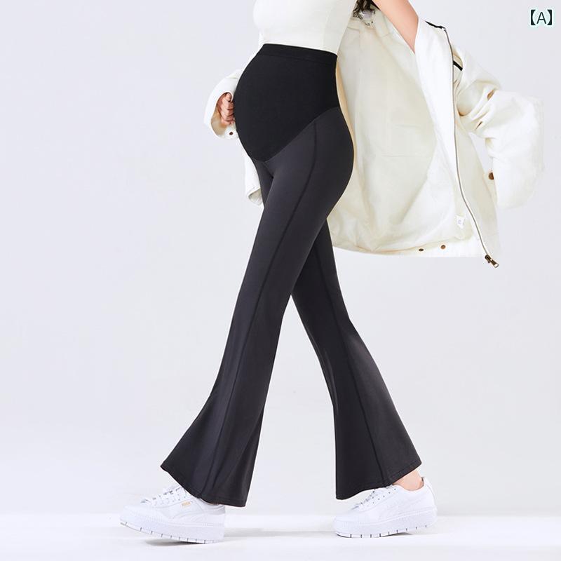 マタニティレギンス レギンス マタニティパンツ 妊婦 パンツ 春秋 スタイル ヨガ シャーク ワイド レッ..