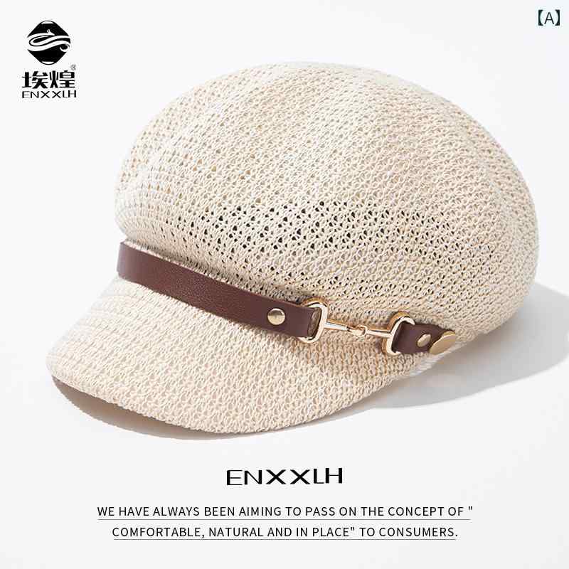 キャスケット ハンチング UV 紫外線 カット キャスケット ハンチング UV 紫外線 カット 春夏 メッシュ 通気性 ベレー 帽 レディース 日焼け防止 つぼみ ピーク キャップと アメリカ 有名な ベルト 装飾 キャスケット 帽子