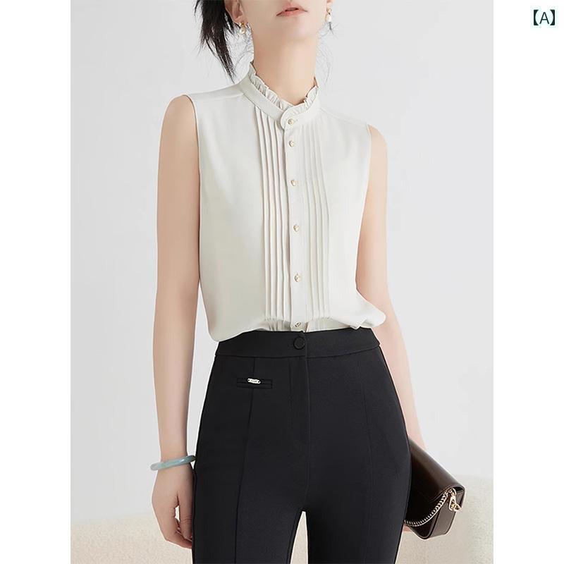 レディース トップス かわいい 女性用 ノースリーブシャツ トップス ハイエンドの 重ね 着と マッチン..