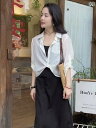シアーシャツ レディース トップス シアー シャツ 透け感 レディース 日焼け防止 服 シャツ 女性 2025夏 小さい ショールと サスペンダー 付き スカート アウターウェア チュール カーディガン トップ