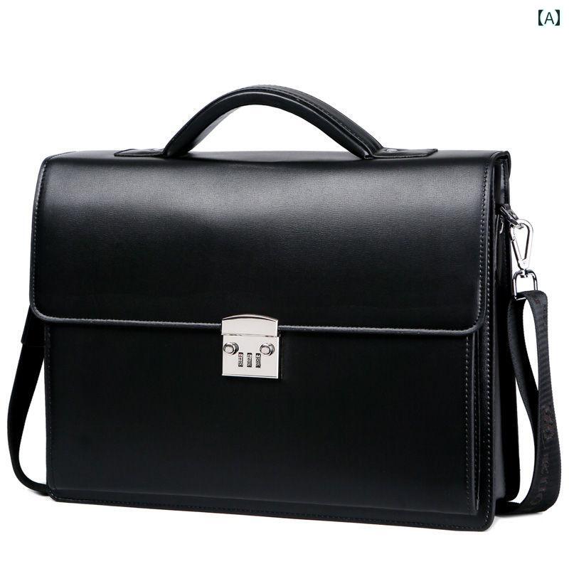 ショルダーバッグ ショルダー ビジネスバッグ リュック 斜め掛け パスワード ロック メンズバッグ ハンドバッグ 革 メンズビジネス ブリーフケース 横型 牛革 ショルダー メッセンジャーバッグ