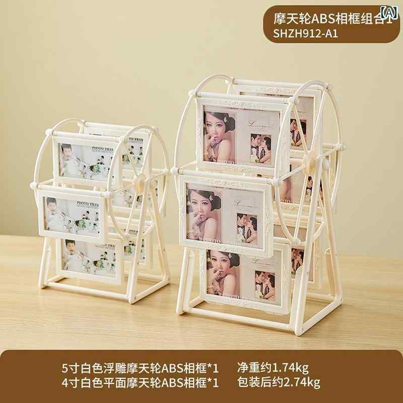 インテリア オブジェ インテリア雑貨 観覧 車 フォトフレーム テーブル 回転 風車 フォトアルバム 小さ..