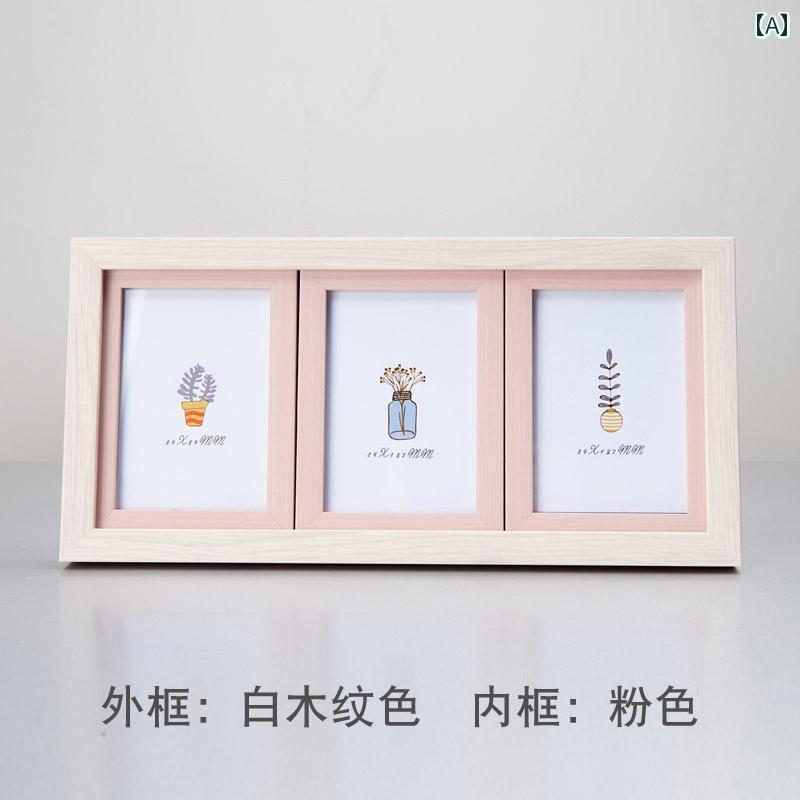 インテリア オブジェ インテリア雑貨 3 ピース フレーム 5インチ 6インチ 7インチ 子供用 シンプル ワ..