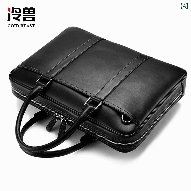 ショルダーバッグ ショルダー ビジネスバッグ リュック 斜め掛け Lengshou 革 メンズバッグ ビジネス ..