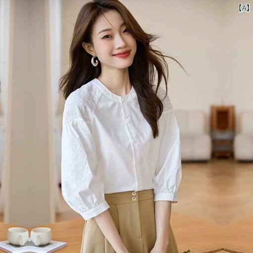シャツ シャツワンピ レース 韓国 ビッグサイズ 大きいサイズ ドルマン ロングシャツ ホワイト 綿 レディースシャツ 春 2025 韓国 刺繍 七分袖 シャツ シングルブレスト トップ シャツ シャツワンピ レース 韓国 ビッグサイズ 大きいサイズ ドルマン ロングシャツ ホワイト 綿 レディースシャツ 春 2025 韓国 刺繍 七分袖 シャツ シングルブレスト トップ