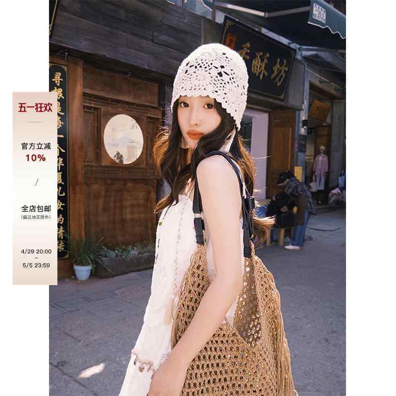 ビーニー ニット帽 帽子 梅は 熟しています。 レディース 編みの 帽子 レトロ ニット 帽 包 頭の 重ね ..