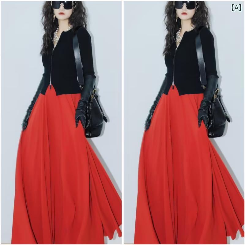 スカート ロングスカート マキシスカート ベイカースカート ロング 春夏 秋 レディース ロング スカート スリム 大きい スイングと 体型カバー 高級 ファッション 大きめ サイズ