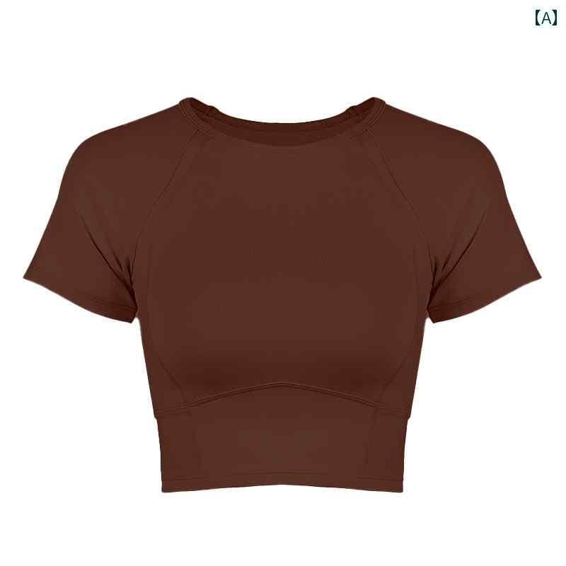 ヨガウェア トップス レディース ウェイトリフティング フェアリー 速乾 通気性 ヨガ ウェア 半袖 レディース ヌード スリムフィット ランニング スポーツ トップス ピラティス フィットネスウェア