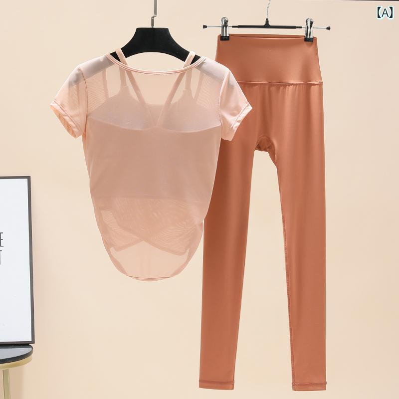 ヨガウェア トップス レディース 女性用 ヨガ スーツ プロ 仕様の マラソン スポーツフィットネス 夏の 高級 軽量 ピラティス トレーニング