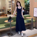 Aライン スカート ワンピース ひざ丈 ロング 韓国 Aライン スカート ワンピース ひざ丈 ロング 韓国 ブルー ノースリーブ ベスト サスペンダー ドレス レディース 夏 2025 海辺の 休暇 ハイエンド ロング スカート