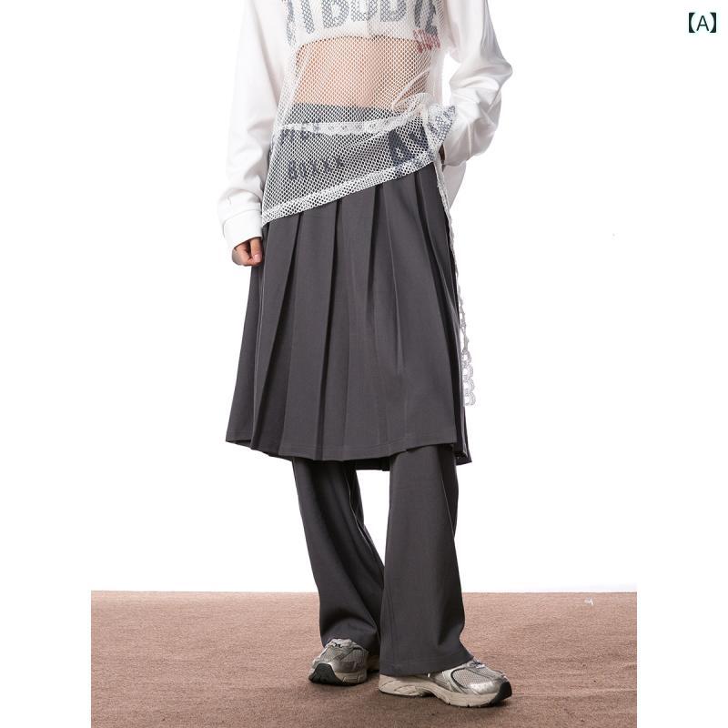 スカート ロングスカート マキシスカート ベイカースカート ロング bb 秋 レトロ ストリート スタイル ..