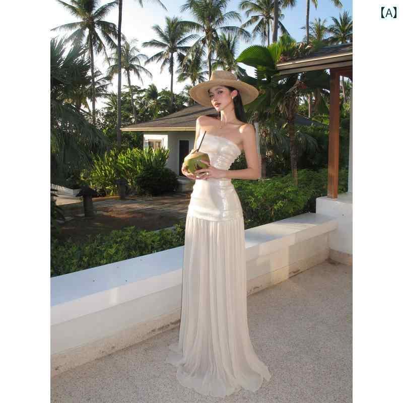 ワンピース 半袖 ロングワンピース ロベン テの 海辺の 休日の ロング ドレス 夏の ハイエンド 女性用 ..