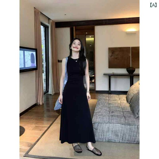 ワンピース 春 きれいめ 七分袖 半袖 細見え 華奢見え 痩せ見えレディース 夏 スリム ウエストと エレガントな ロング スカートを 備えた 夏用の 女性用 プス メデ ブラック ラウンドネック ニット ベスト ドレス ワンピース 春 きれいめ 七分袖 半袖 細見え 華奢見え 痩せ見えレディース 夏 スリム ウエストと エレガントな ロング スカートを 備えた 夏用の 女性用 プス メデ ブラック ラウンドネック ニット ベスト ドレス