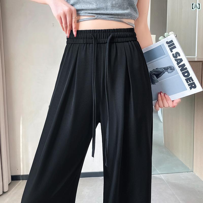 パンツ レディース ワイドパンツ 銅 アンモニア シルク ナロー ワイド レッグ パンツ レディース 夏用 ..