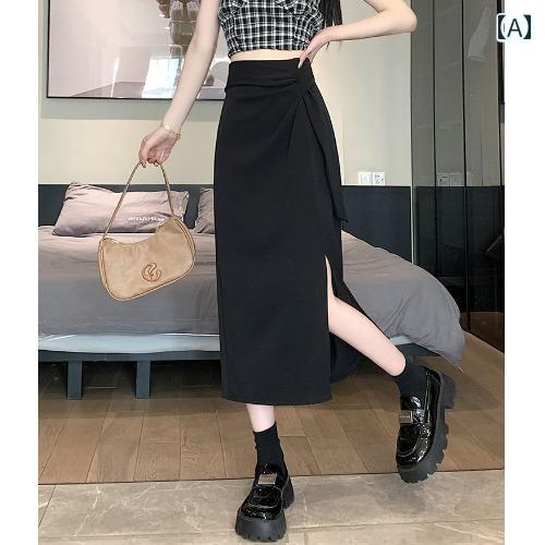 スカート 抜け感 スリット ミモレ ロング プリーツ 高見え スカート 抜け感 スリット ミモレ ロング プリーツ 高見え 女性用 イレギュラー シフォン スーツ スカート 夏用 ストラップ 付き ハイウエスト aライン ペンシル サイドスリット プリー