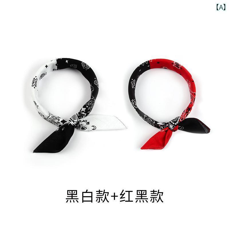 バンダナ おしゃれ レディース ヒジャブ メンズ ヒップ ホップ 綿 韓国 スタイル スポーツ 吸汗性 シン..