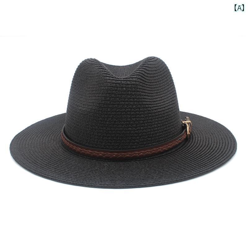 麦わら帽子 レディース むぎわら帽子 メンズ レディースの 夏の 日焼け防止 麦わら 帽子 サンシェード ..