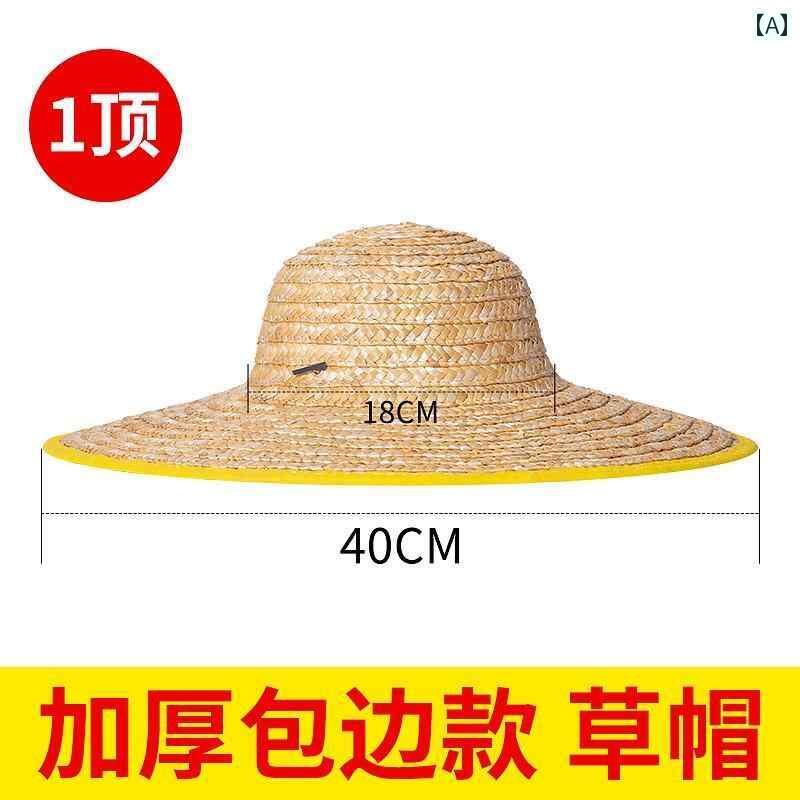 麦わら帽子 レディース むぎわら帽子 男性用 農家用 屋外用 日焼け防止 釣り用 ビーチ用 女性用 つば 広 建設 現場用 日よけ 帽子など 麦わら 帽子