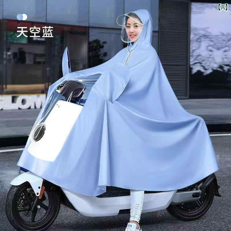レインウェア レインコート カッパ 電気 自動車用 レインコート ロング 丈 厚手 拡大 女性用 バイク バッテリー カー 大人用 特殊 防 雨 メンズ 全身