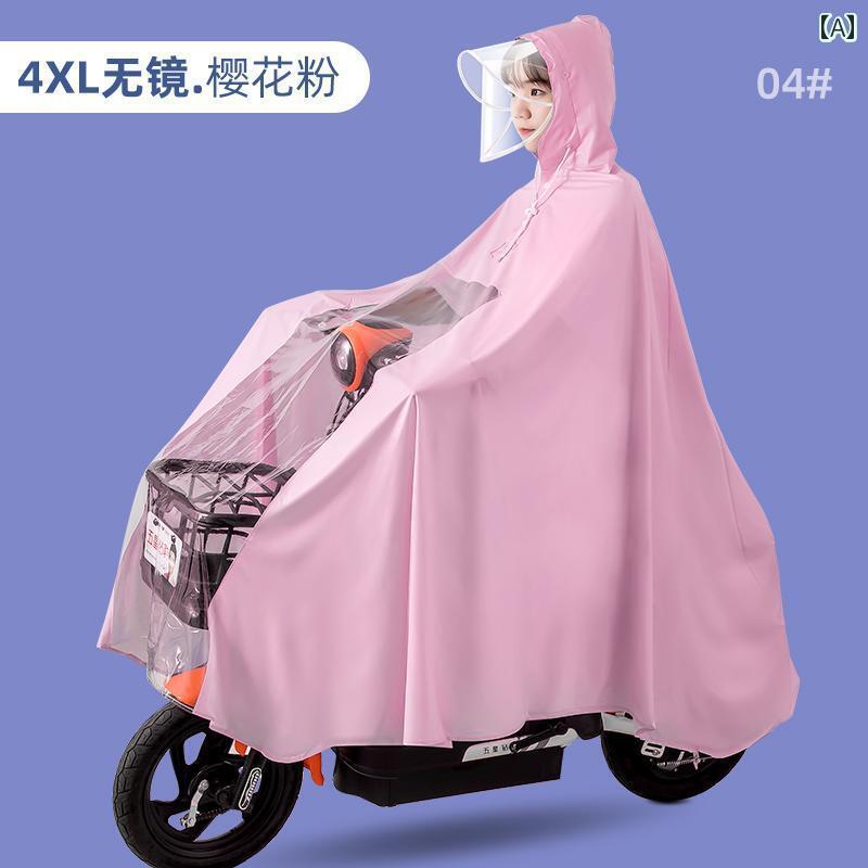 レインウェア レインコート カッパ 電気 自動車用 レインコート 女性用 ダブル ロング 防 雨型 増 厚 大型化 バッテリー 自動車 専用 自転車 新型 ポン...