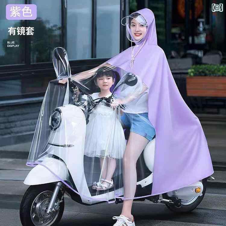 レインウェア レインコート カッパ 電池 オートバイ レインコート ロング 全身 防 雨 シングルと ダブル メンズ レディースの 拡大と 厚み レインポンチョ