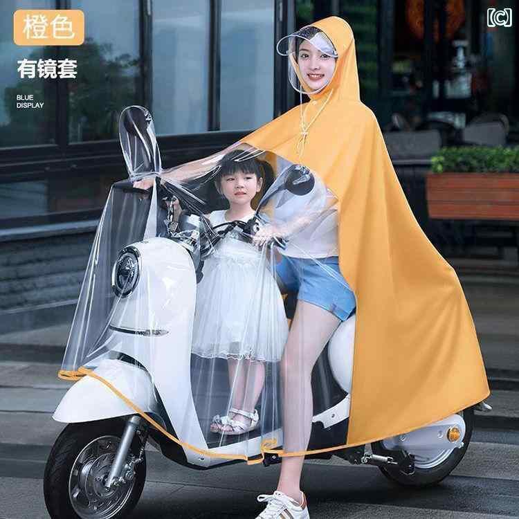 レインウェア レインコート カッパ 電池 オートバイ レインコート ロング 全身 防 雨 シングルと ダブル メンズ レディースの 拡大と 厚み レインポンチョ