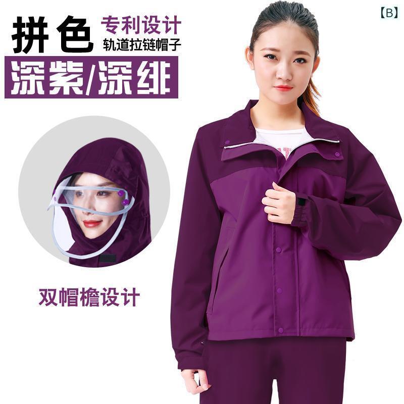 レインウェア レインコート カッパ 防 雨 レインコート スーツ 厚手 スプリット ロング 全身 バイク 防水 メンズ レインパンツ レディース