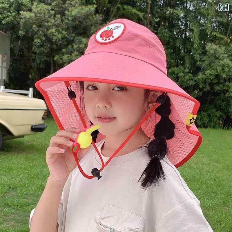 オシャレ 帽子 キャップ 子供用 夏用 薄手 帽子 つば 広 男の子と 女の子用の 日焼...