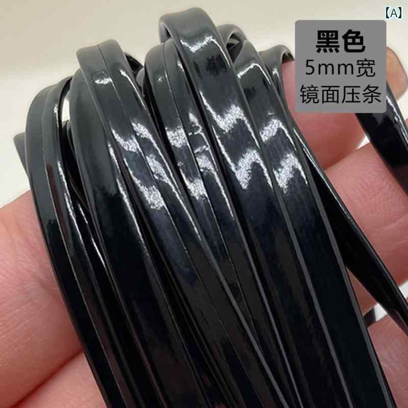 DIY 飾り リメイク DIY リボン ヘア ピン 韓国 アクセサリー 素材 レザー ミラー ブラック PU レイヤー..