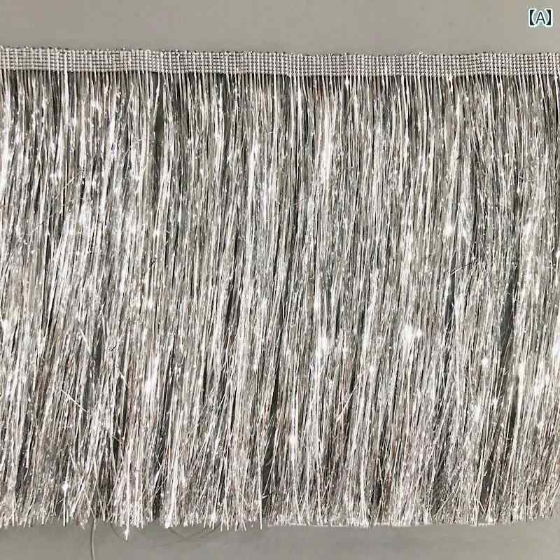 DIY 飾り リメイク シルバーの レイン カーテンタッセル ネギ シルク ウェディング バー デコレーショ..