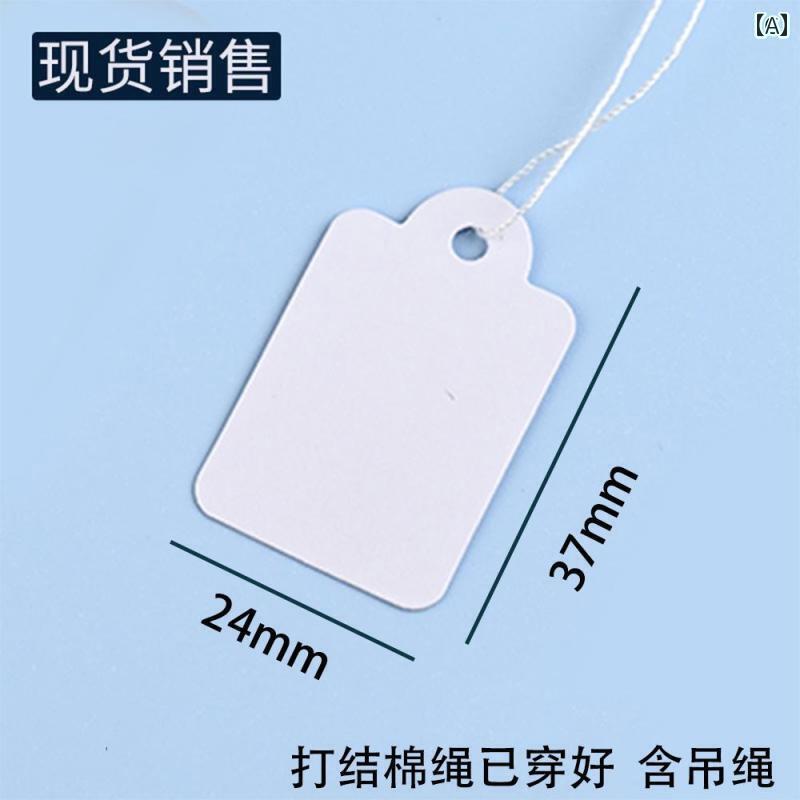 DIY 飾り リメイク 手書きの クラフト 紙の ジュエリーの 値札 ロープ 付きの 白い メガネ タグな ラベ..