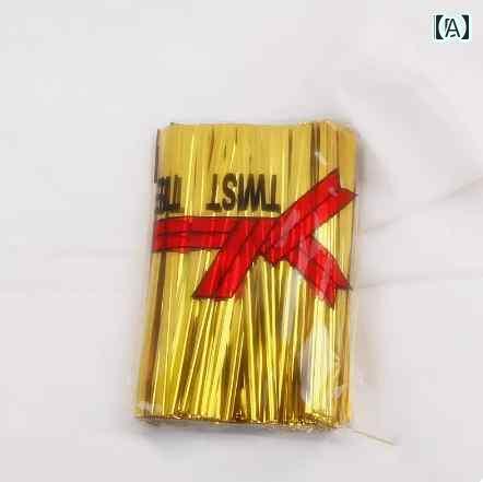 DIY リメイク 金 ワイヤー タイ 金属 装飾 ワイヤーロープ パン 食品 ギフト バッグ シール