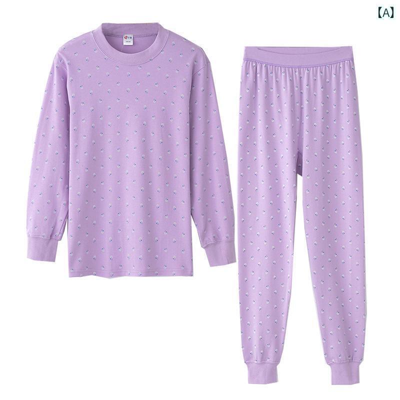 レディース 服 軽い 大きめ サイズ レディース 綿の 秋服と 秋 ズボンの スーツ セーターと セーター 保温 下着 綿